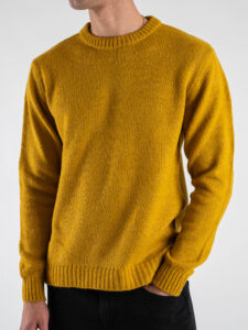 IMPERIAL Maglione rasato girocollo misto lana M6372IM01 Senape (1)