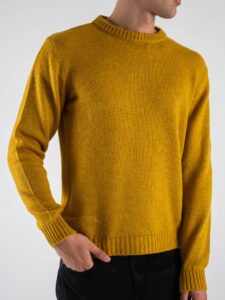 IMPERIAL Maglione rasato girocollo misto lana M6372IM01 Senape (3)