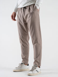 IMPERIAL Pantalone da abito con coulisse in vita PC8QIBV Mastice (3)