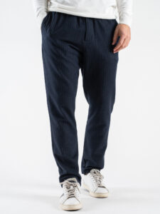 IMPERIAL Pantalone da abito gessato con elastico e bottone i vita PE6BIMH Blu (2)