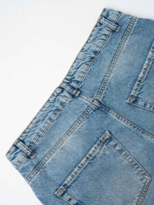 Jeans liscio con gamba a palazzo PT369 Azzurro (1)