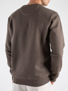 ONLY&SONS Felpa girocollo felpata con stampa Football 220231838 Major Brown (1)