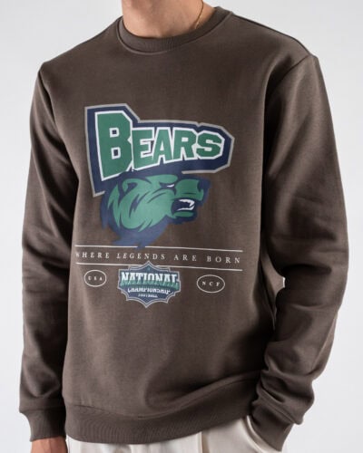 ONLY&SONS Felpa girocollo felpata con stampa Football 220231838 Major Brown