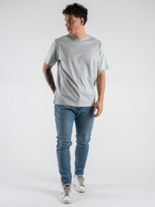 ONLY&SONS T-shirt basica over in cotone FRED 22022532 Mirage Gray (2)