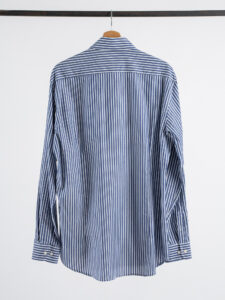 BERNA Camicia in cotone a righe 246117 BluBianche (1)