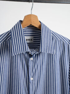 BERNA Camicia in cotone a righe 246117 BluBianche (3)