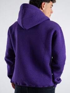 BERNA Felpa cappuccio con stampa frontale MIAMI 246392 Viola (1)
