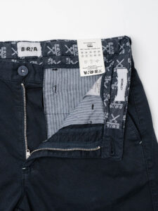 BERNA Pantalone chinos leggero microlavorato 243218 Blu