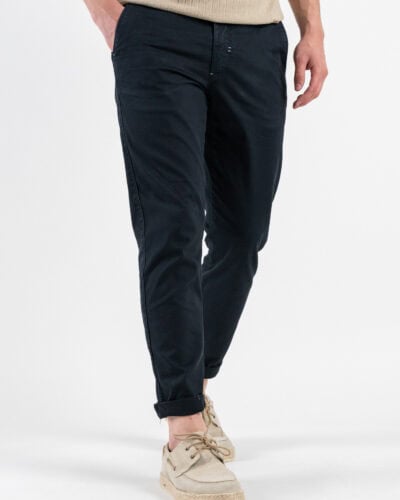 BERNA Pantalone chinos leggero microlavorato 243218 Blu