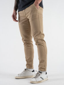 BERNA Pantalone chinos leggero microlavorato 243218 Coloniale (2)