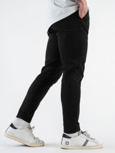 BERNA Pantalone chinos leggero microlavorato 243218 Nero (7)