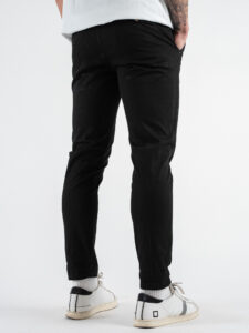 BERNA Pantalone chinos leggero microlavorato 243218 Nero (8)