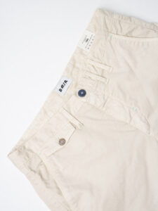 BERNA Pantalone chinos leggero microlavorato 243218 Panna (7)