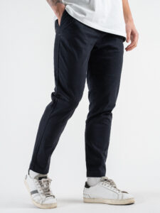 BERNA Pantalone chinos skinny 223181 Blu (1)