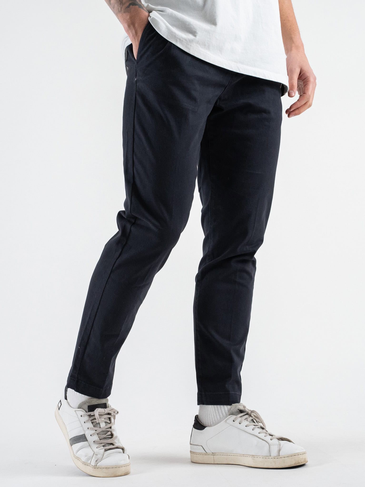 BERNA Pantalone chinos skinny 223181 Blu