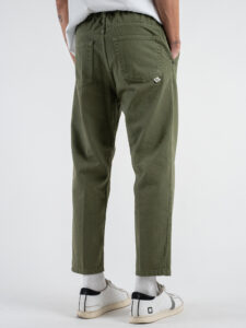 BLACK SUNDAY Jeans a gamba morbida con coulisse e bottone in vita BLKS4012 Militare (3)