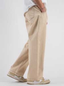 Coordinato con Giacchetta zip + Pantalone baggy KX2223A Beige (10)
