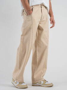 Coordinato con Giacchetta zip + Pantalone baggy KX2223A Beige (9)