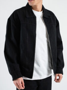 Coordinato con Giacchetta zip + Pantalone baggy KX2223A Nero (3)