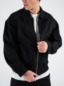 Coordinato con Giacchetta zip + Pantalone baggy KX2223A Nero (4)