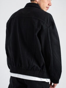 Coordinato con Giacchetta zip + Pantalone baggy KX2223A Nero (5)