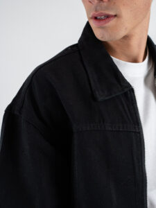Coordinato con Giacchetta zip + Pantalone baggy KX2223A Nero (6)