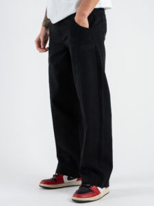 Coordinato con Giacchetta zip + Pantalone baggy KX2223A Nero (7)