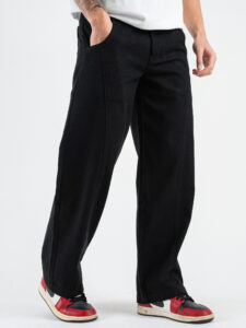 Coordinato con Giacchetta zip + Pantalone baggy KX2223A Nero (8)