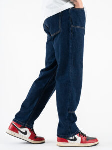 Coordinato in denim con camicia + Pantalone gamba morbida tasca texas PT346 Blu (1)