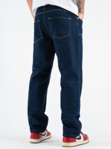 Coordinato in denim con camicia + Pantalone gamba morbida tasca texas PT346 Blu (2)