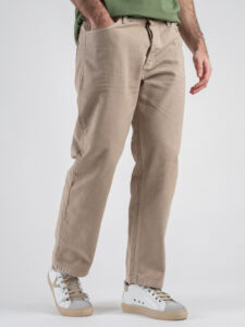 ESTASI Jeans liscio con gamba morbida JORDAN Beige (4)