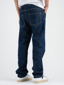 ESTASI Jeans liscio con gamba morbida JORDAN Blu Scuro (6)