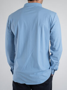 GIANNI LUPO Camicia con collo piccolo in tessuto tesnico elasticizzato GL1002TB Sky (1)