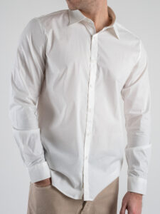 GIANNI LUPO Camicia in cotone con collo grande GL070DA Bianco (1)