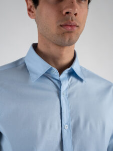 GIANNI LUPO Camicia in cotone con collo grande GL070DA Sky (2)