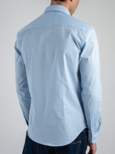 GIANNI LUPO Camicia in cotone con collo grande GL070DA Sky (3)
