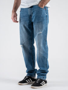 GIANNI LUPO Jeans Straight leggermente strappato ALEX106 GL6332Q Azzurro (2)