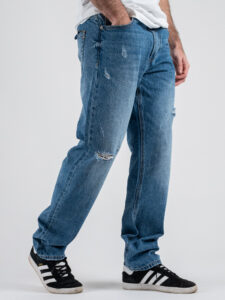 GIANNI LUPO Jeans Straight leggermente strappato ALEX106 GL6332Q Azzurro (3)