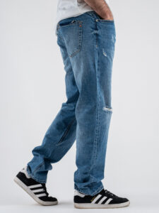 GIANNI LUPO Jeans Straight leggermente strappato ALEX106 GL6332Q Azzurro (4)