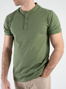 GIANNI LUPO t-shirt serafino in Piquet GL2255F Salvia (2)