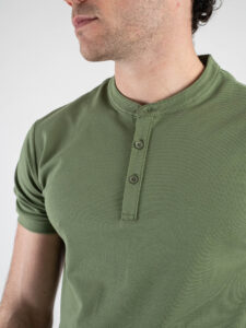 GIANNI LUPO t-shirt serafino in Piquet GL2255F Salvia (3)