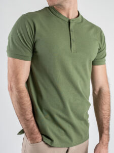GIANNI LUPO t-shirt serafino in Piquet GL2255F Salvia (4)