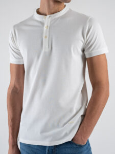 GIANNI LUPO t-shirt serafino in Piquet GL2255F White (4)