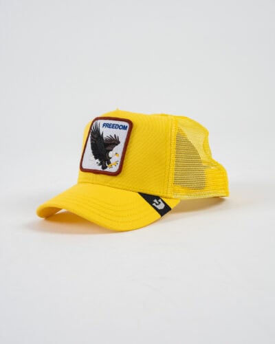 GOORIN BROS Cappellino giallo con patch in tessuto bianca stampa aquila FREEDOM 2 Nuovi Arrivi