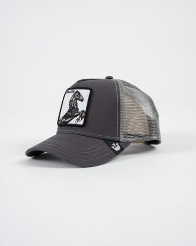 GOORIN BROS Cappellino grigio con retina grigia e patch bianca stampa stallone STALLION 2 Nuovi Arrivi