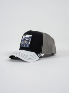 GOORIN BROS Cappellino nero con visiera e patch bianca stampa serpente TOXIC (1)