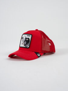 GOORIN BROS Cappellino rosso con patch bianca stampa mucca THE CASH (1)