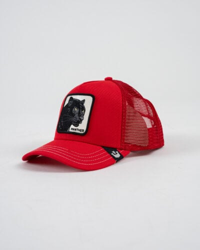 GOORIN BROS Cappellino rosso con patch in pelle bianca stampa pantera PANTHER 2 Nuovi Arrivi