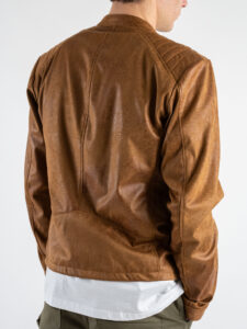 IMPERIAL Biker in ecocamoscio con zip U3025711 Cuoio (6)