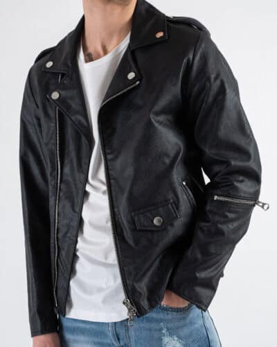 IMPERIAL Chiodo in ecopelle con zip U3025710 Nero 2 Nuovi Arrivi